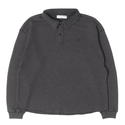 25AW フェード加工 ワッフル ロングスリーブ ポロシャツ(Waffle L/S Polo)