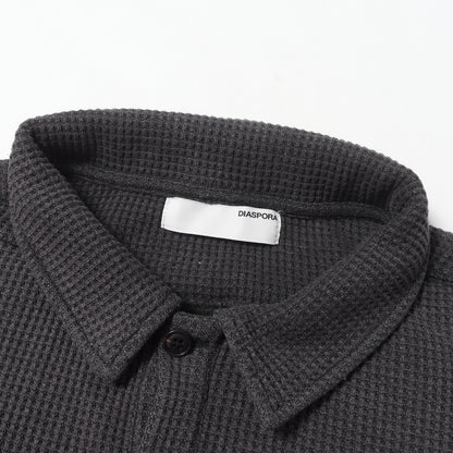 25AW フェード加工 ワッフル ロングスリーブ ポロシャツ(Waffle L/S Polo)