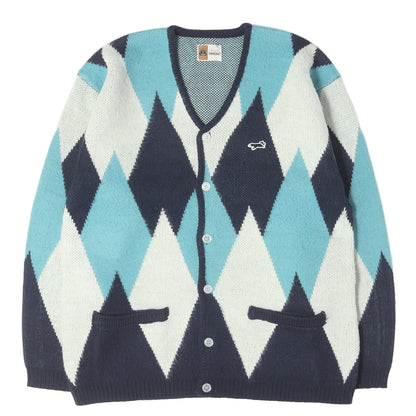 22AW ×TOWN CRAFT ダイヤ柄 ジャガードニット カーディガン (DAIYA JACQUARD CARDIGAN)