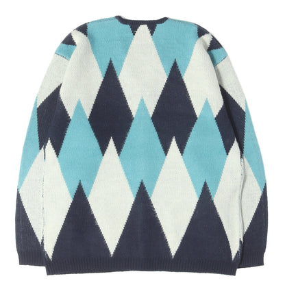 22AW ×TOWN CRAFT ダイヤ柄 ジャガードニット カーディガン (DAIYA JACQUARD CARDIGAN)
