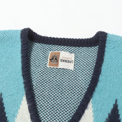 22AW ×TOWN CRAFT ダイヤ柄 ジャガードニット カーディガン (DAIYA JACQUARD CARDIGAN)