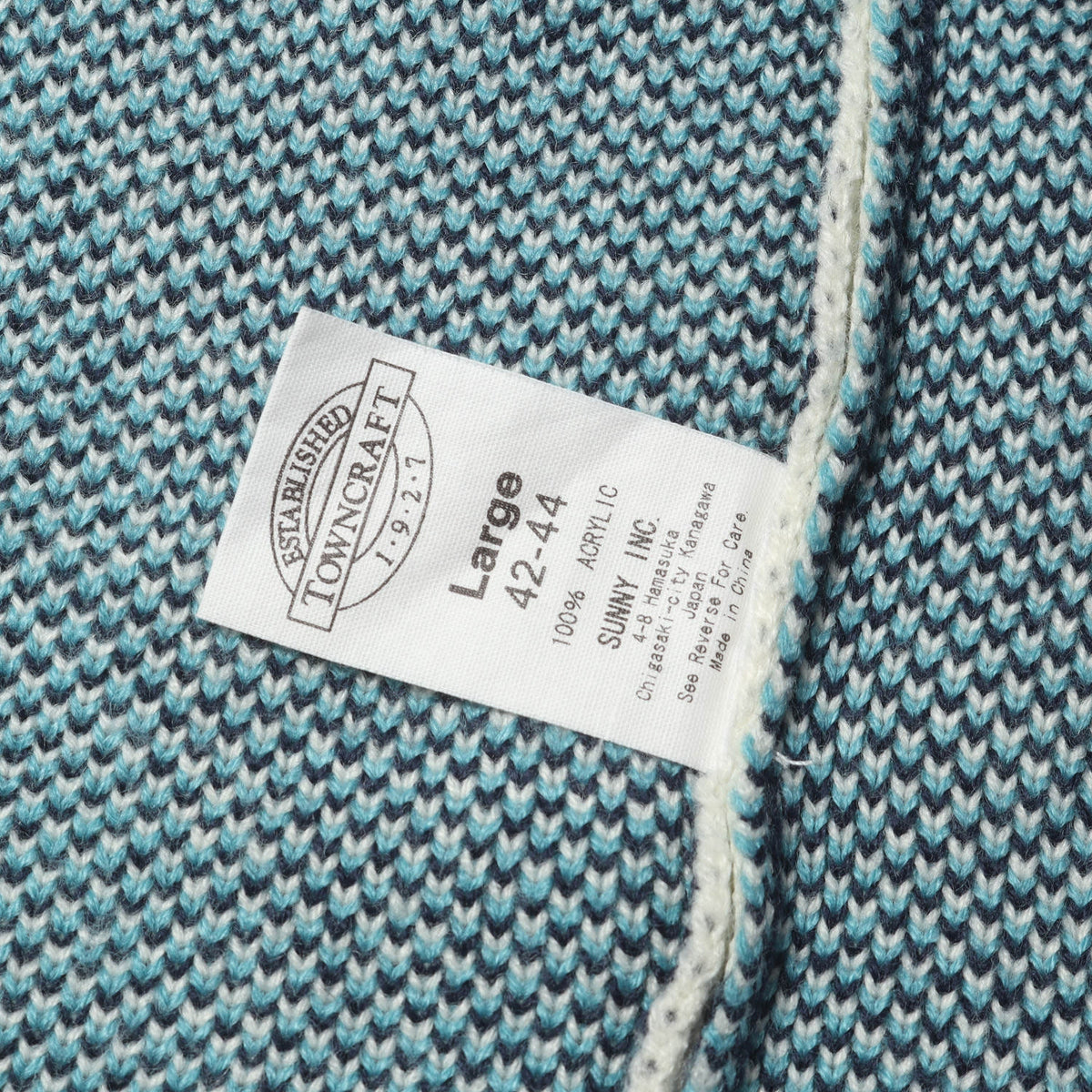 22AW ×TOWN CRAFT ダイヤ柄 ジャガードニット カーディガン (DAIYA JACQUARD CARDIGAN)