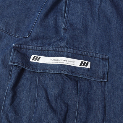 25SS ウォッシュ加工 デニム カーゴパンツ(MILT2301 / TROUSERS / COTTON. DENIM)