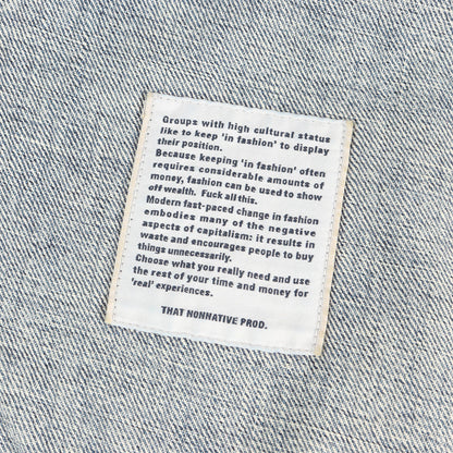 24AW ヴィンテージ加工 3rdタイプ デニムジャケット(Trucker Blouson Cotton 13.5oz Denim VW Light)