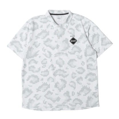 23SS デジタルレオパード柄 ストレッチ ポロシャツ(WHOLE PATTERN S/S POLO)