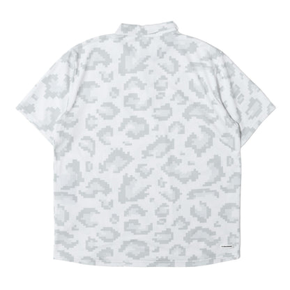 23SS デジタルレオパード柄 ストレッチ ポロシャツ(WHOLE PATTERN S/S POLO)