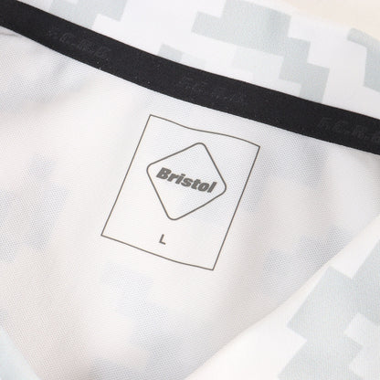 23SS デジタルレオパード柄 ストレッチ ポロシャツ(WHOLE PATTERN S/S POLO)