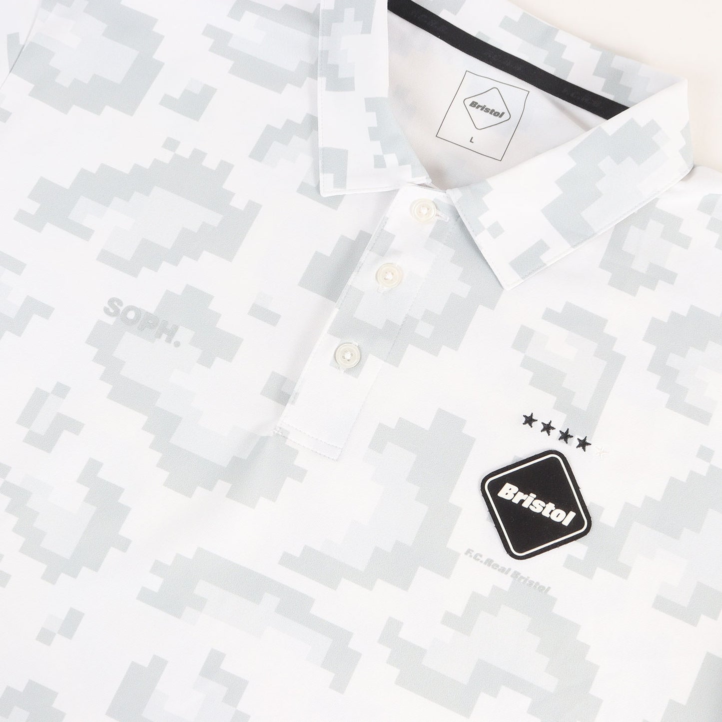 23SS デジタルレオパード柄 ストレッチ ポロシャツ(WHOLE PATTERN S/S POLO)
