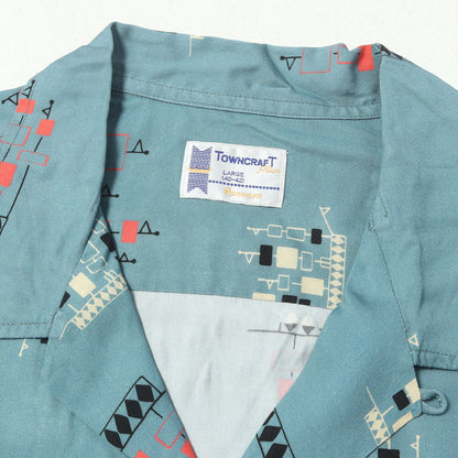 [B:MING by BEAMS別注] 25SS アトミック柄 オープンカラー レーヨン アロハシャツ