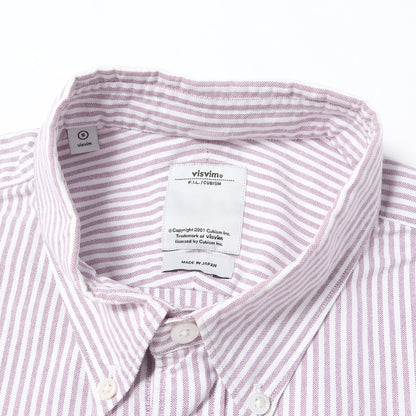 00s ストライプ オックスフォード ボタンダウンシャツ(BECHER STRIPE B.D. SHIRT L/S)