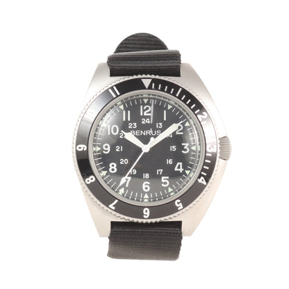 1970年代復刻 米軍 特殊部隊モデル ミリタリーウォッチ / 腕時計(TYPE2-SL SILVER COMBAT BLACK)
