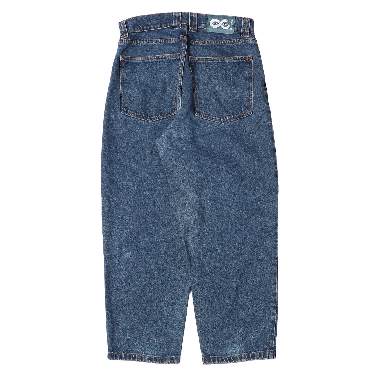 ウォッシュ加工 ワイド テーパード デニムパンツ