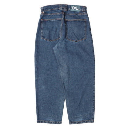 ウォッシュ加工 ワイド テーパード デニムパンツ