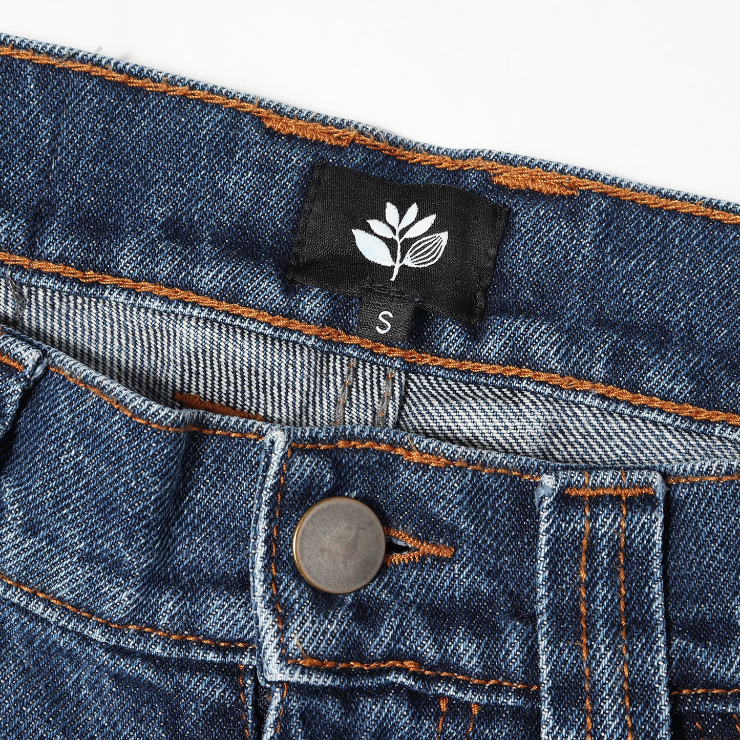 ウォッシュ加工 ワイド テーパード デニムパンツ