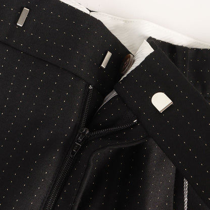 22AW ×DORMEUIL ラメストライプ プリーツ スラックスパンツ(PLEATED TROUSERS)