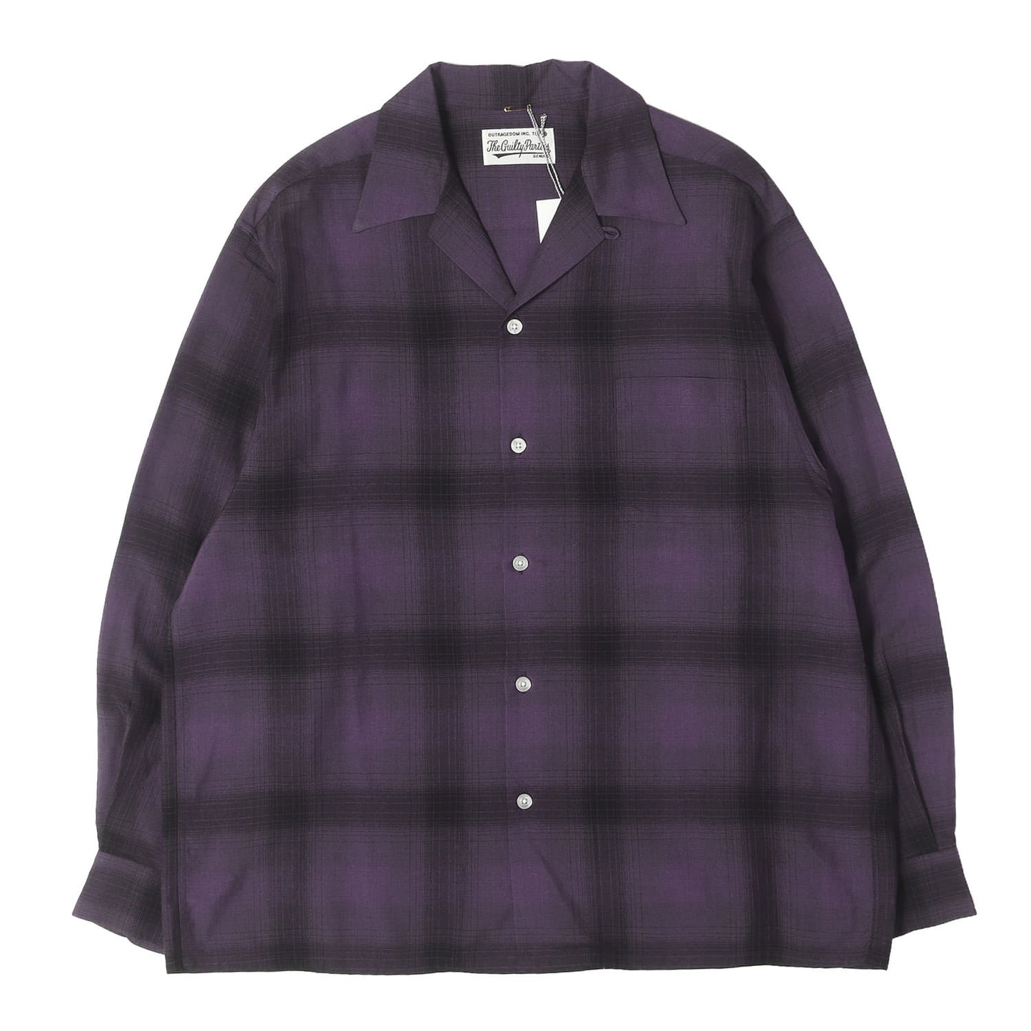 24AW オンブレチェック オープンカラー レーヨン シャツ(OMBRE CHECK OPEN COLLAR SHIRT)