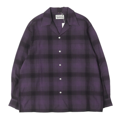 24AW オンブレチェック オープンカラー レーヨン シャツ(OMBRE CHECK OPEN COLLAR SHIRT)