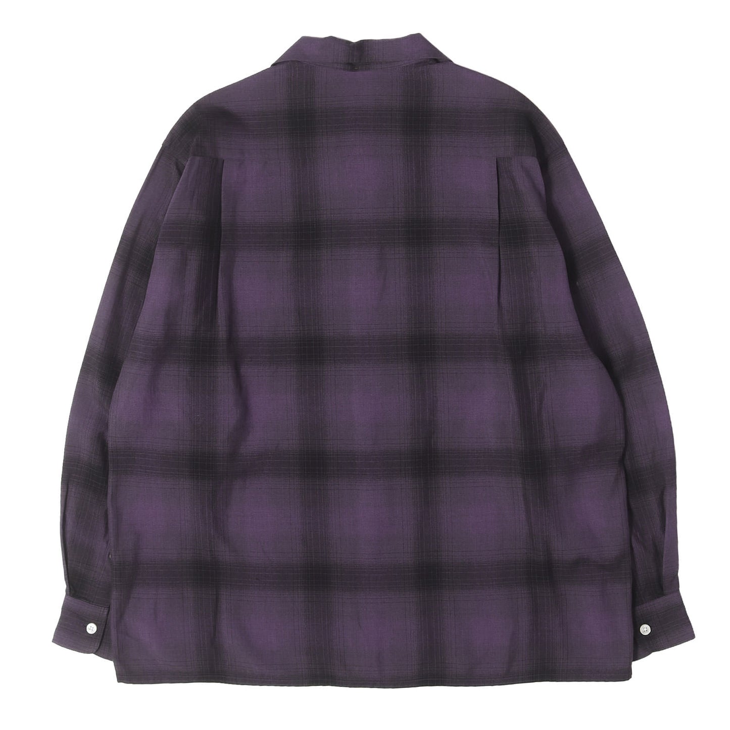 24AW オンブレチェック オープンカラー レーヨン シャツ(OMBRE CHECK OPEN COLLAR SHIRT)