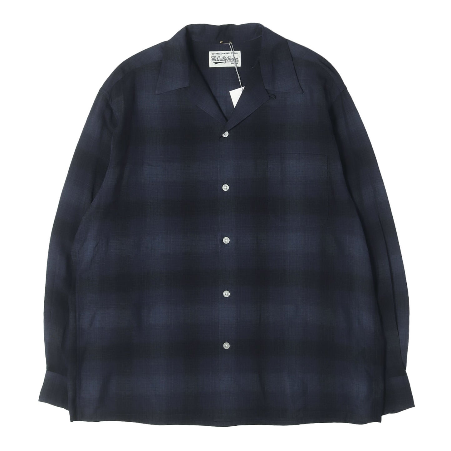24AW オンブレチェック オープンカラー レーヨン シャツ(OMBRE CHECK OPEN COLLAR SHIRT)