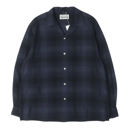 24AW オンブレチェック オープンカラー レーヨン シャツ(OMBRE CHECK OPEN COLLAR SHIRT)