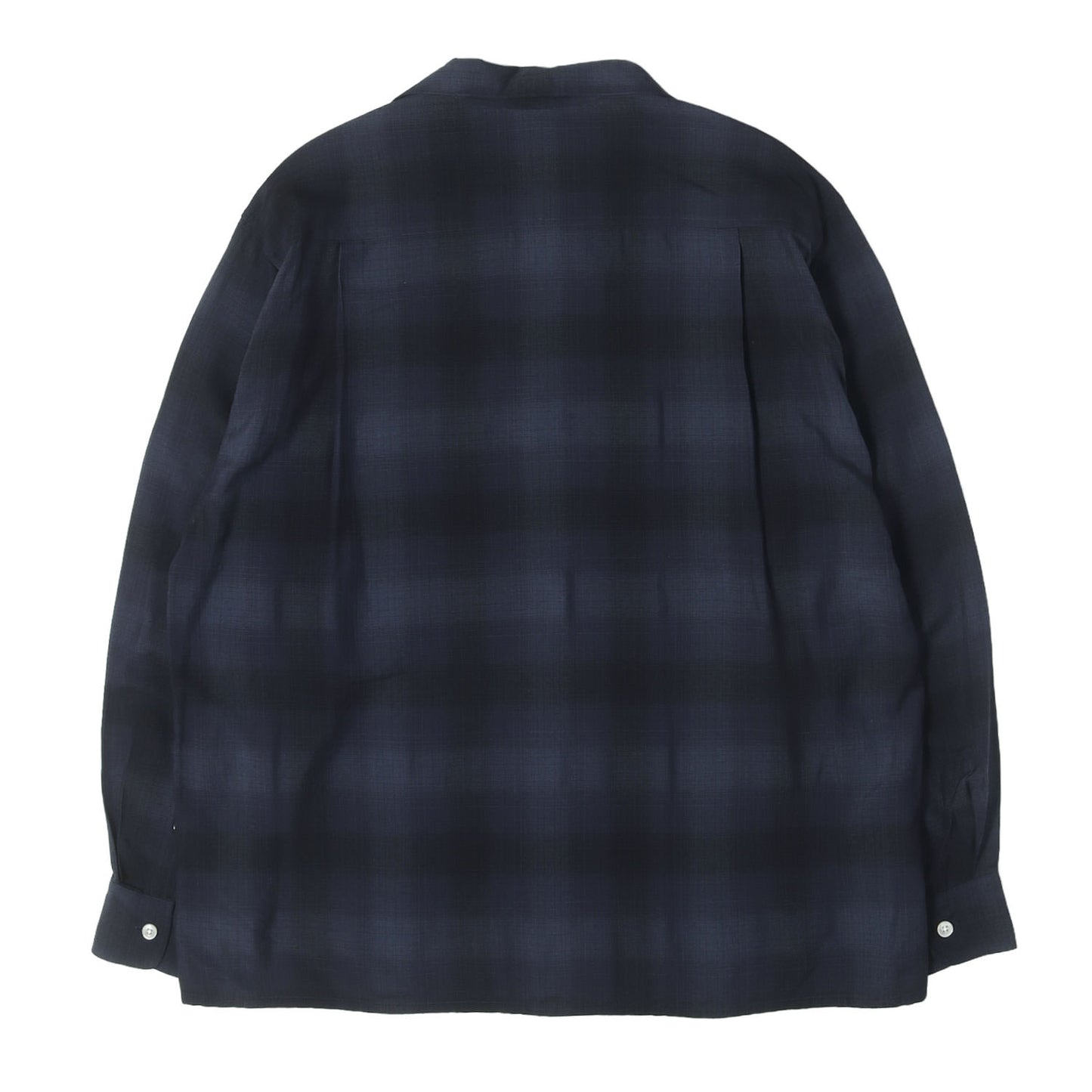 24AW オンブレチェック オープンカラー レーヨン シャツ(OMBRE CHECK OPEN COLLAR SHIRT)