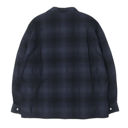 24AW オンブレチェック オープンカラー レーヨン シャツ(OMBRE CHECK OPEN COLLAR SHIRT)