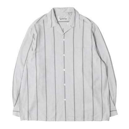 23AW ストライプ レーヨン オープンカラーシャツ(STRIPED OPEN COLLAR SHIRT L/S)