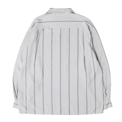 23AW ストライプ レーヨン オープンカラーシャツ(STRIPED OPEN COLLAR SHIRT L/S)