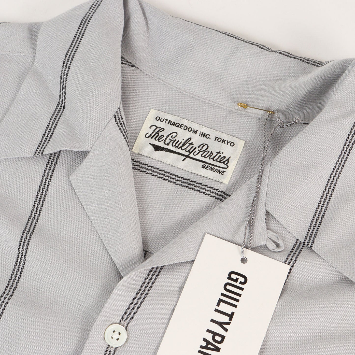 23AW ストライプ レーヨン オープンカラーシャツ(STRIPED OPEN COLLAR SHIRT L/S)