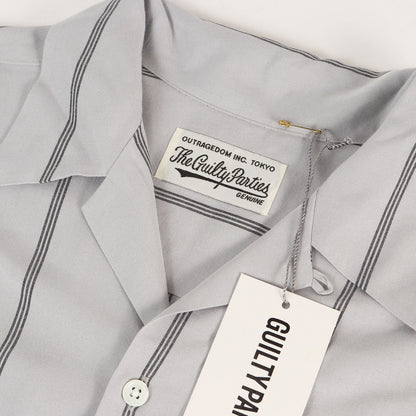 23AW ストライプ レーヨン オープンカラーシャツ(STRIPED OPEN COLLAR SHIRT L/S)