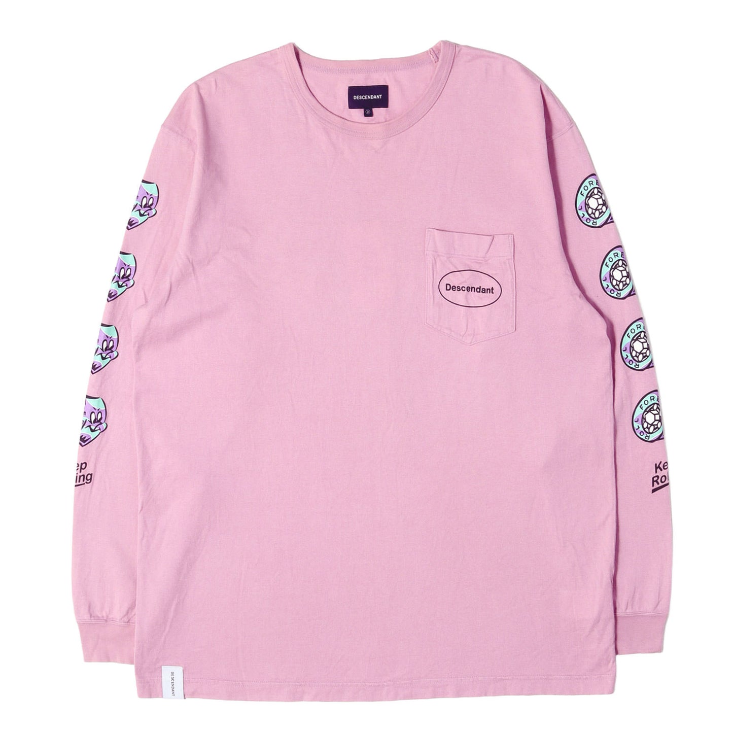 キャラクタープリント ロングスリーブ ポケット Tシャツ(Kid Bearing CREW NECK LS)