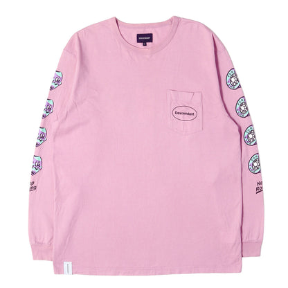 キャラクタープリント ロングスリーブ ポケット Tシャツ(Kid Bearing CREW NECK LS)