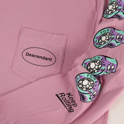 キャラクタープリント ロングスリーブ ポケット Tシャツ(Kid Bearing CREW NECK LS)