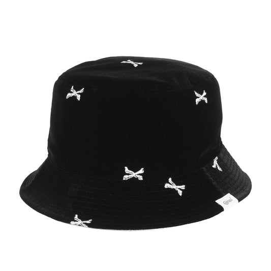 23AW クロスボーン柄 ベルベット リバーシブル バケットハット(BUCKET 04 / HAT / POLY. VVT. TEXTILE)