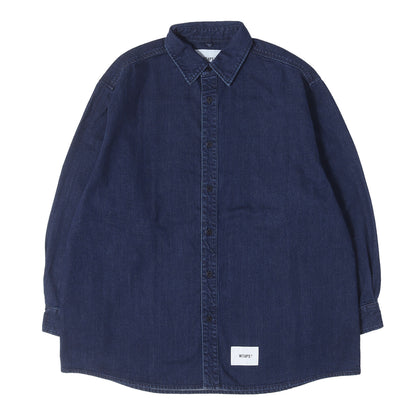 21AW ウォッシュ加工 オーバーサイズ デニムシャツ(LP / LS / COTTON. DENIM)