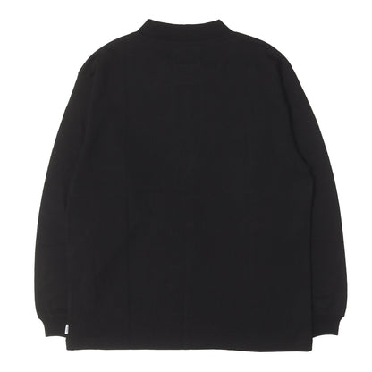 20AW 襟ロゴ モックネック ロングスリーブ ヘビー Tシャツ(INDUSTRY / MOCK NECK / COTTON)