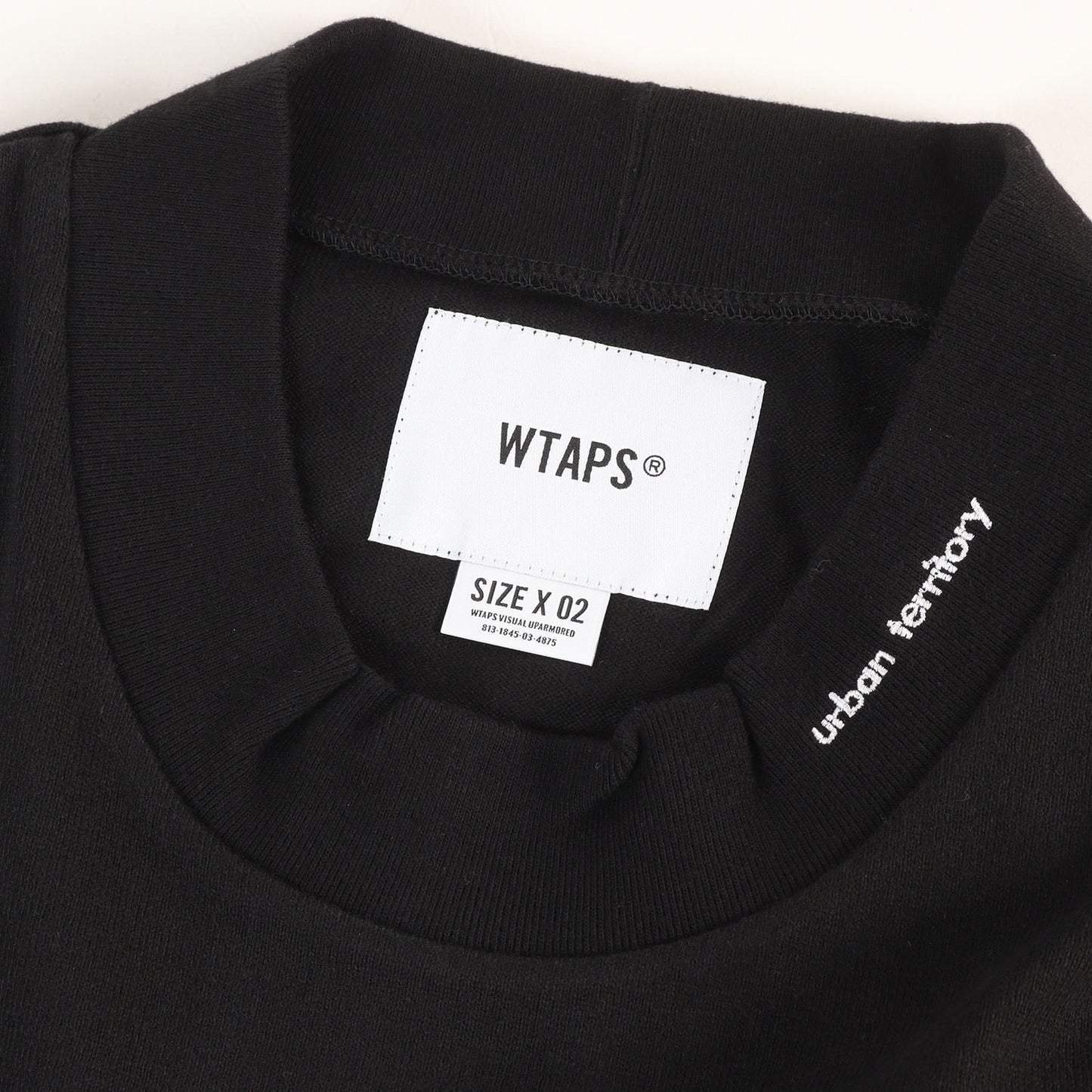 20AW 襟ロゴ モックネック ロングスリーブ ヘビー Tシャツ(INDUSTRY / MOCK NECK / COTTON)