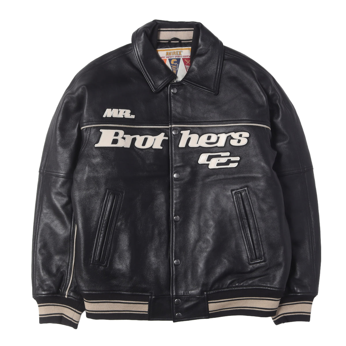 25AW ×MR.BROTHERS CUT CLUB シープスキンレザー バーシティジャケット / スタジャン (VARSITY LEATHER JACKET)