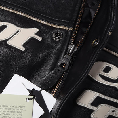 25AW ×MR.BROTHERS CUT CLUB シープスキンレザー バーシティジャケット / スタジャン (VARSITY LEATHER JACKET)