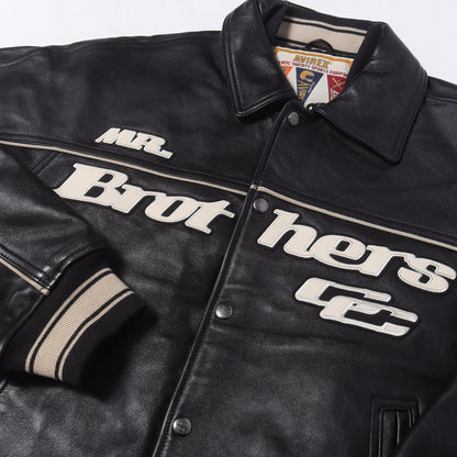 25AW ×MR.BROTHERS CUT CLUB シープスキンレザー バーシティジャケット / スタジャン (VARSITY LEATHER JACKET)