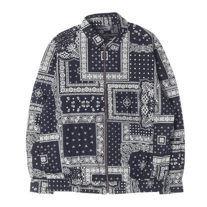 23SS バンダナ柄 ジップアップ シャツジャケット(PAISLEY ZIP UP SHIRT JACKET)