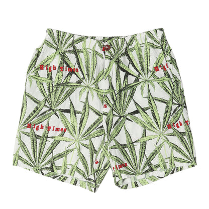 24SS ×HIGHTIMES マリファナ柄 ハワイアンショーツ / アロハショーツ(HAWAIIAN SHORTS)