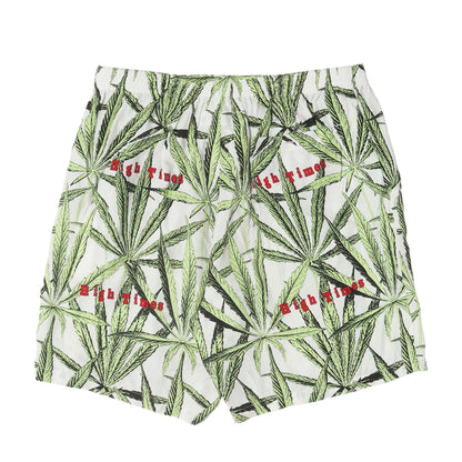 24SS ×HIGHTIMES マリファナ柄 ハワイアンショーツ / アロハショーツ(HAWAIIAN SHORTS)