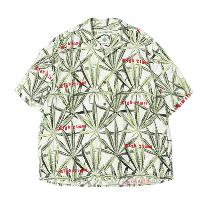 24SS ×HIGHTIMES マリファナ柄 ハワイアンシャツ / アロハシャツ(S/S HAWAIIAN SHIRT)