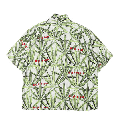24SS ×HIGHTIMES マリファナ柄 ハワイアンシャツ / アロハシャツ(S/S HAWAIIAN SHIRT)