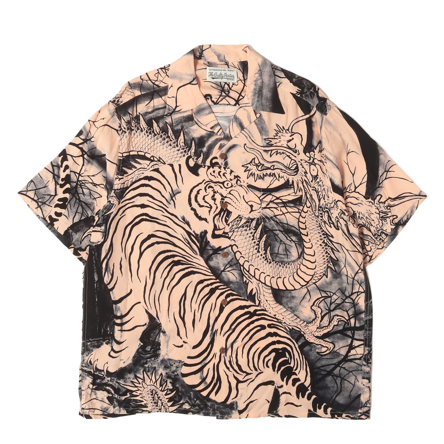 22SS ×TIM LEHI タイガー&ドラゴン レーヨン ハワイアンシャツ / アロハシャツ(S/S HAWAIIAN SHIRT)