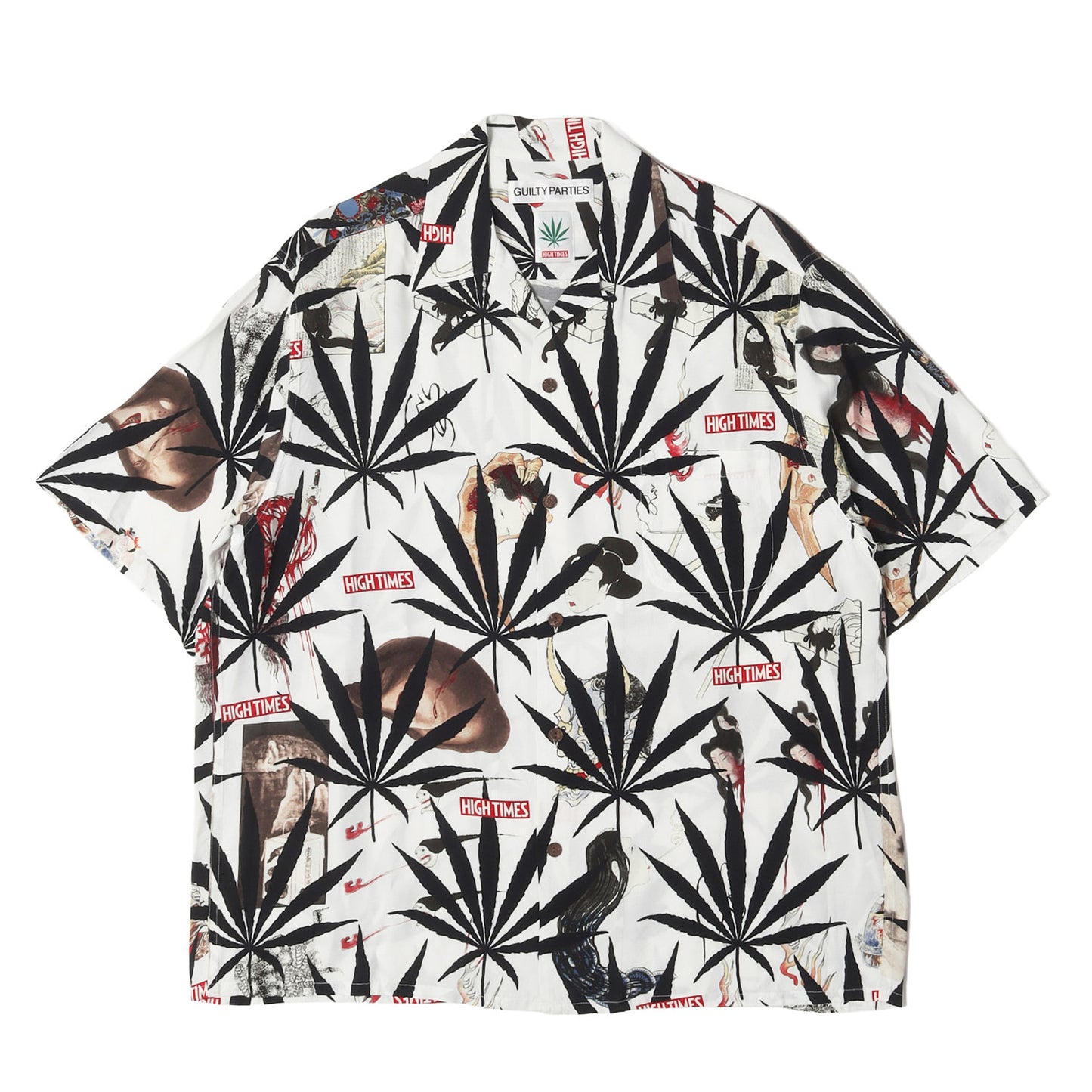 24SS ×HIGHTIMES マリファナ&百鬼夜行図浮世絵 ハワイアンシャツ / アロハシャツ(S/S HAWAIIAN SHIRT)