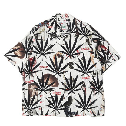 24SS ×HIGHTIMES マリファナ&百鬼夜行図浮世絵 ハワイアンシャツ / アロハシャツ(S/S HAWAIIAN SHIRT)