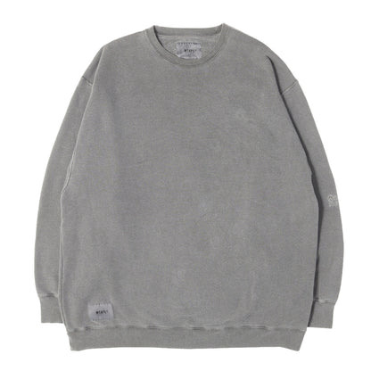 23SS ロゴ刺繍 製品染め クルーネック スウェット(BIRTH / SWEATER / COTTON)