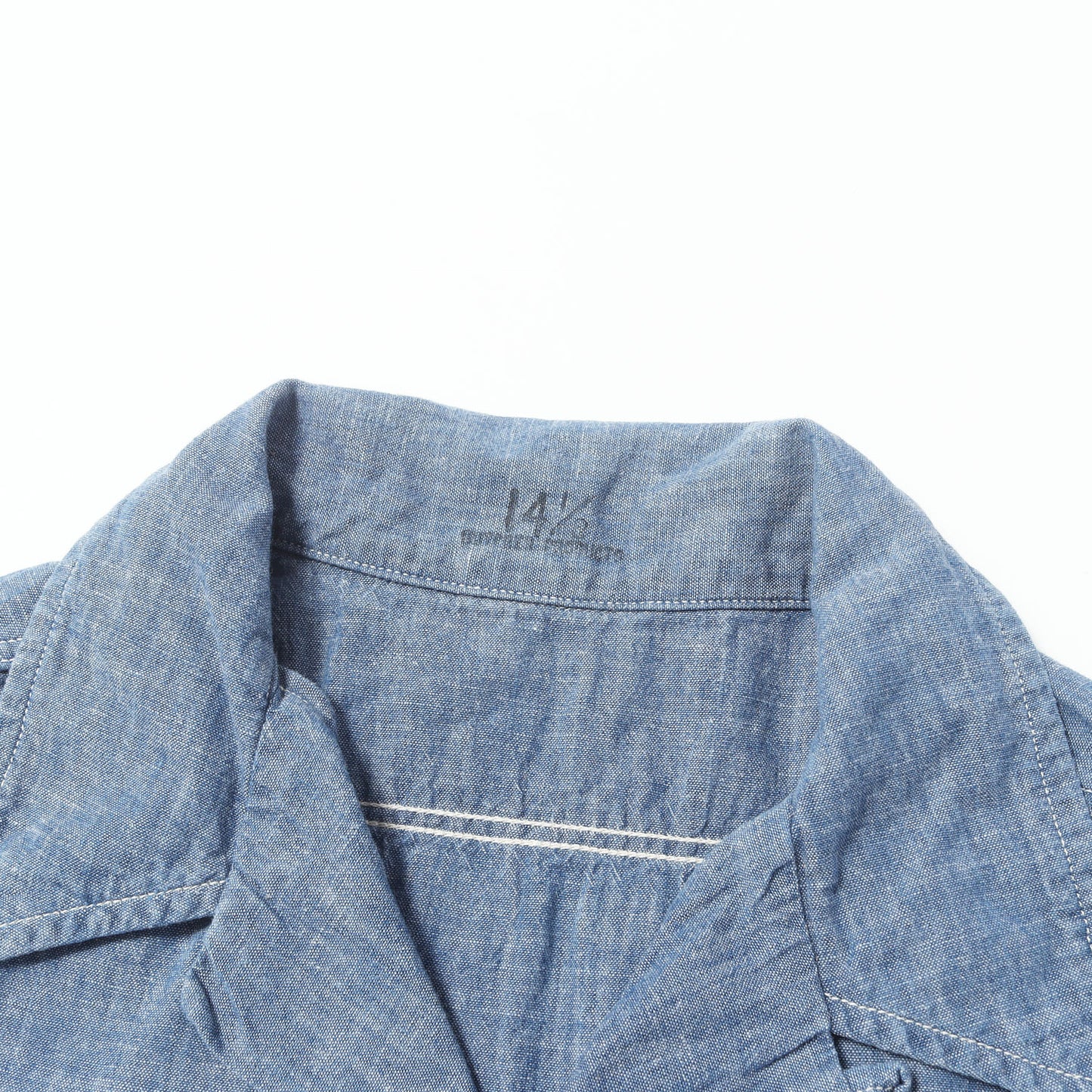 BUTCHER PRODUCTS マチ付き シャンブレー オープンカラー 半袖シャツ
